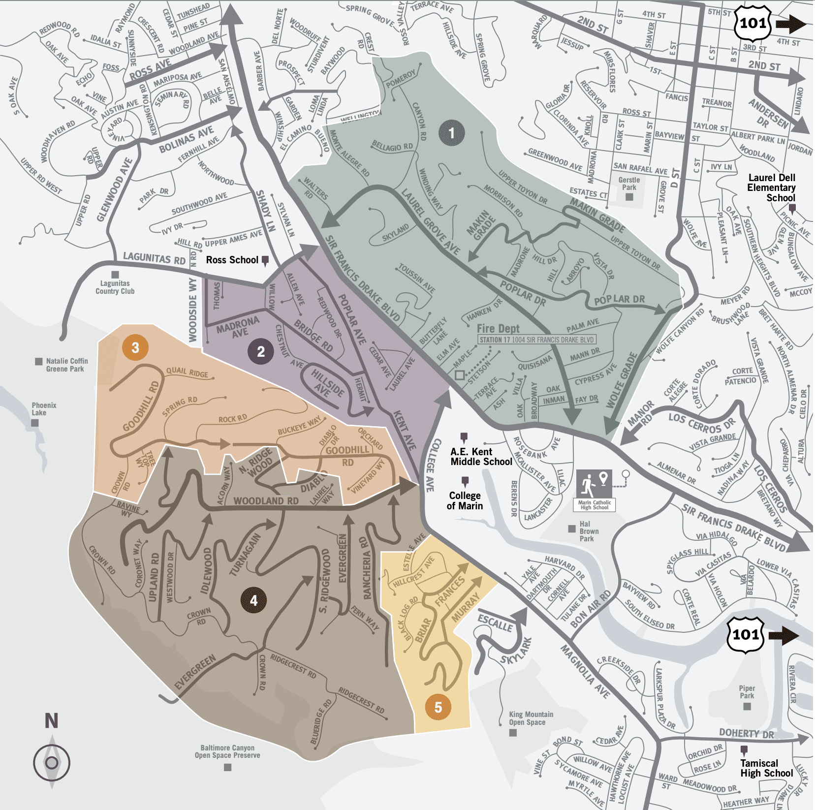 Evacuation Map Kentfield